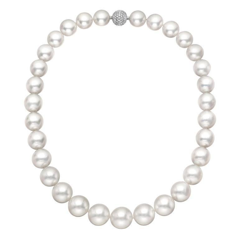 pearls with diamond clasp