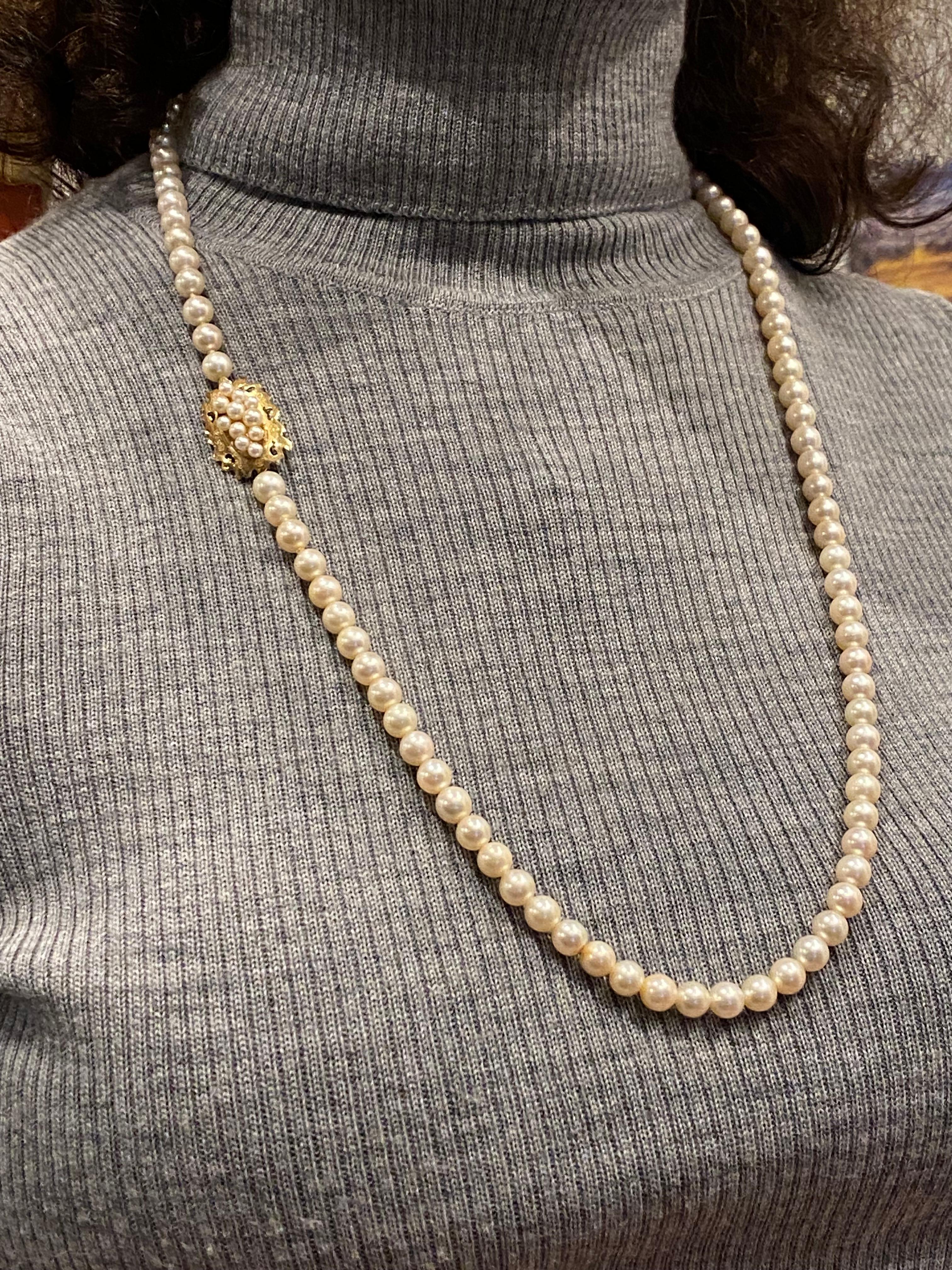 South Sea Pearl Opera Length 78cm (30.7 inches) Necklace 18K Gold & Pearl Clasp For Sale 3