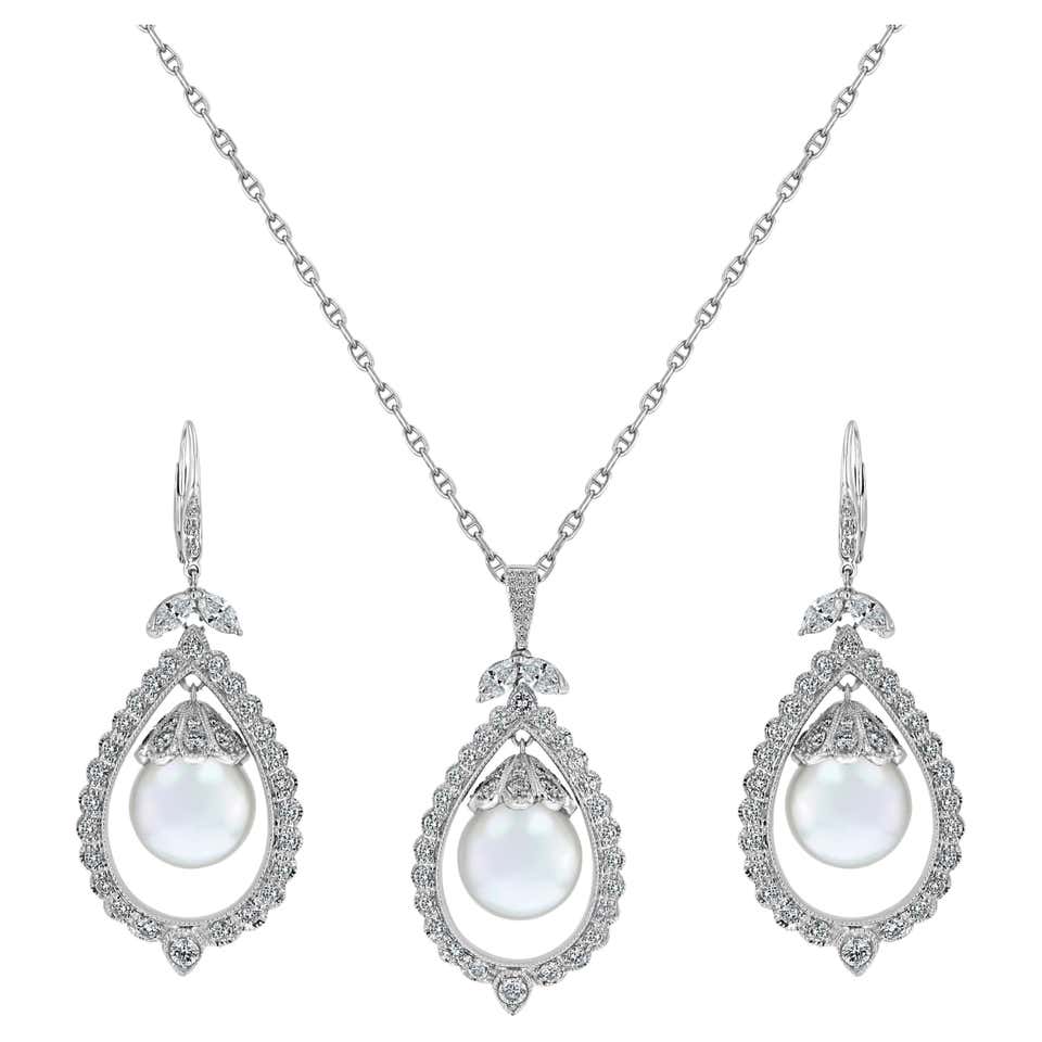 Diamond And South Sea Pearl Necklace Earrings Set Design By Ella Gafter diamond-and-south-sea-pearl-necklace-earrings-set-design-by-ella-gafter