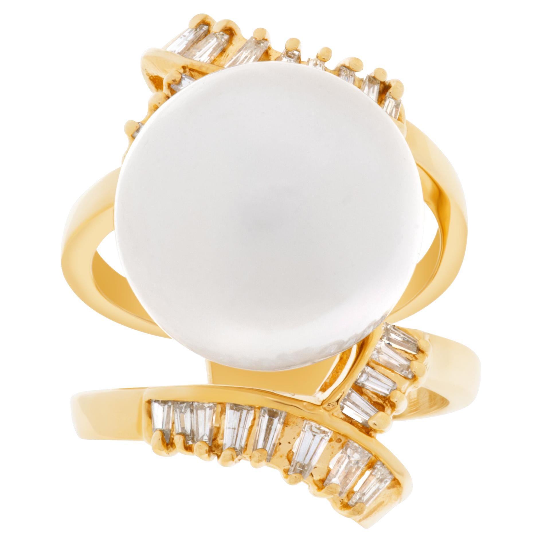 South Sea Pearl Ring in 18k Yellow Gold