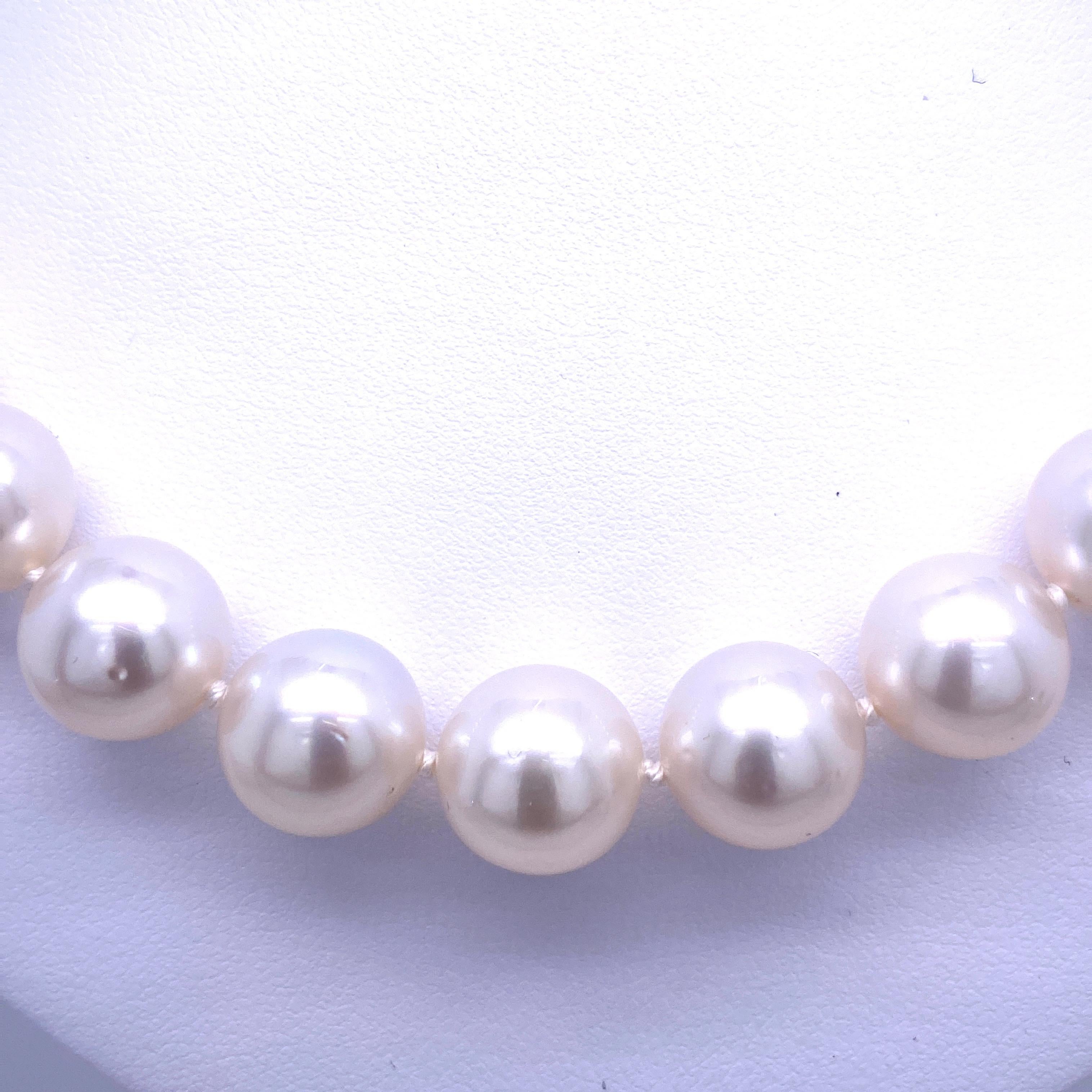South Sea Pearl Stand Necklace 14 Karat White Gold 1