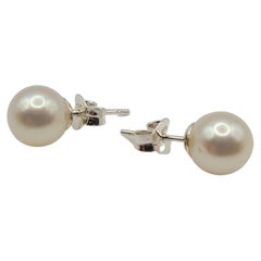 South Sea Pearl White Color Round Dangle Earrings
