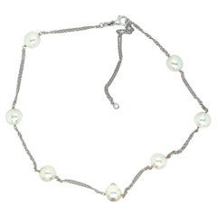 Vintage South Sea Pearl White Gold Necklace