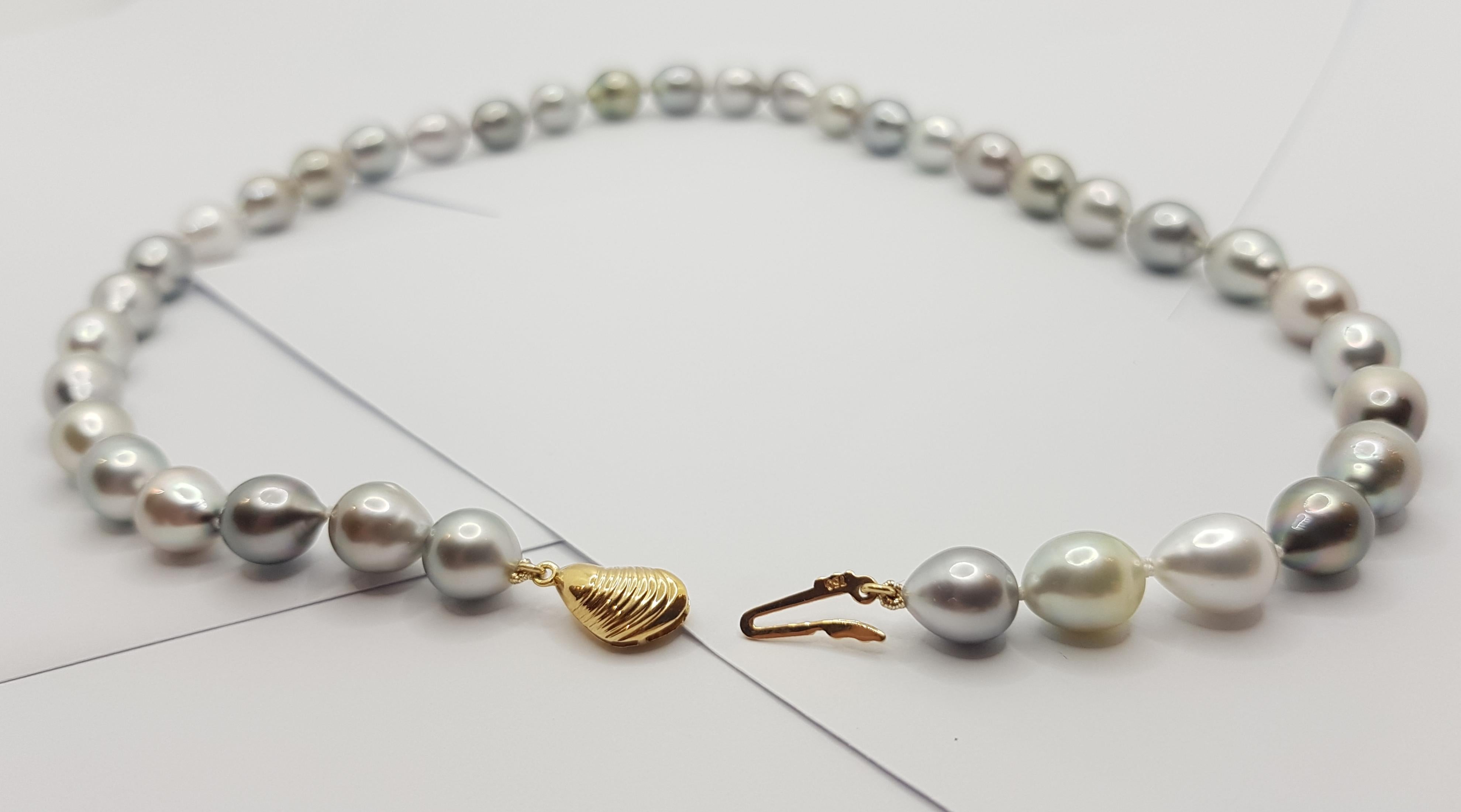 Uncut South Sea Pearl with 18 Karat Gold Clasp For Sale