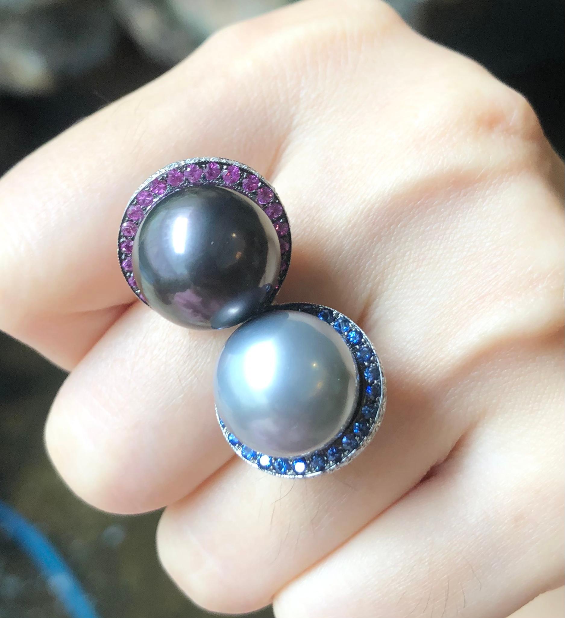 light blue pearl ring