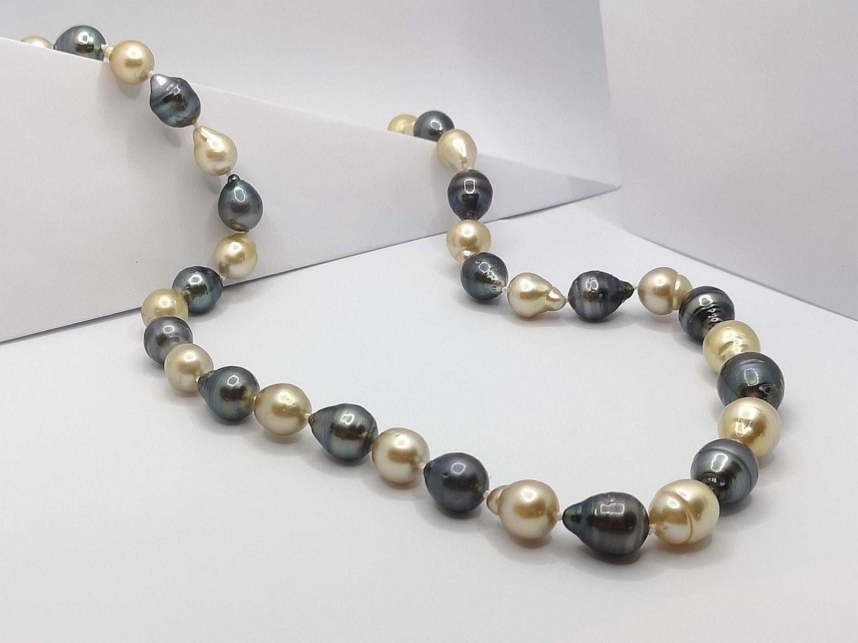 South Sea Pearl with Diamond 0.01 Carat in 18 Karat Gold Lock For Sale 4