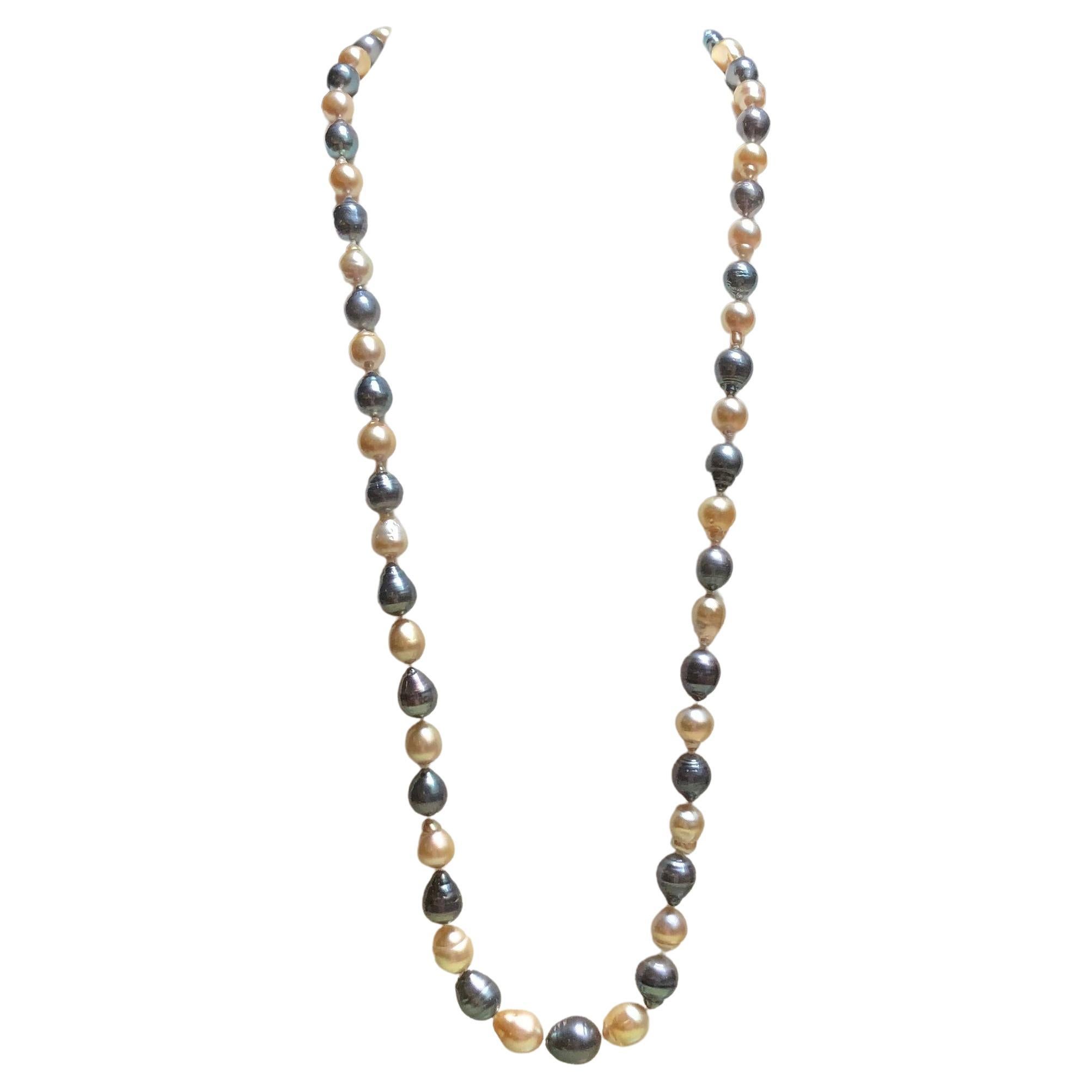 South Sea Pearl with Diamond 0.01 Carat in 18 Karat Gold Lock For Sale