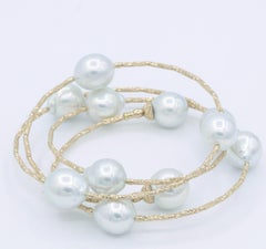 South Sea Pearl Wrap Around Flexible Bracelet