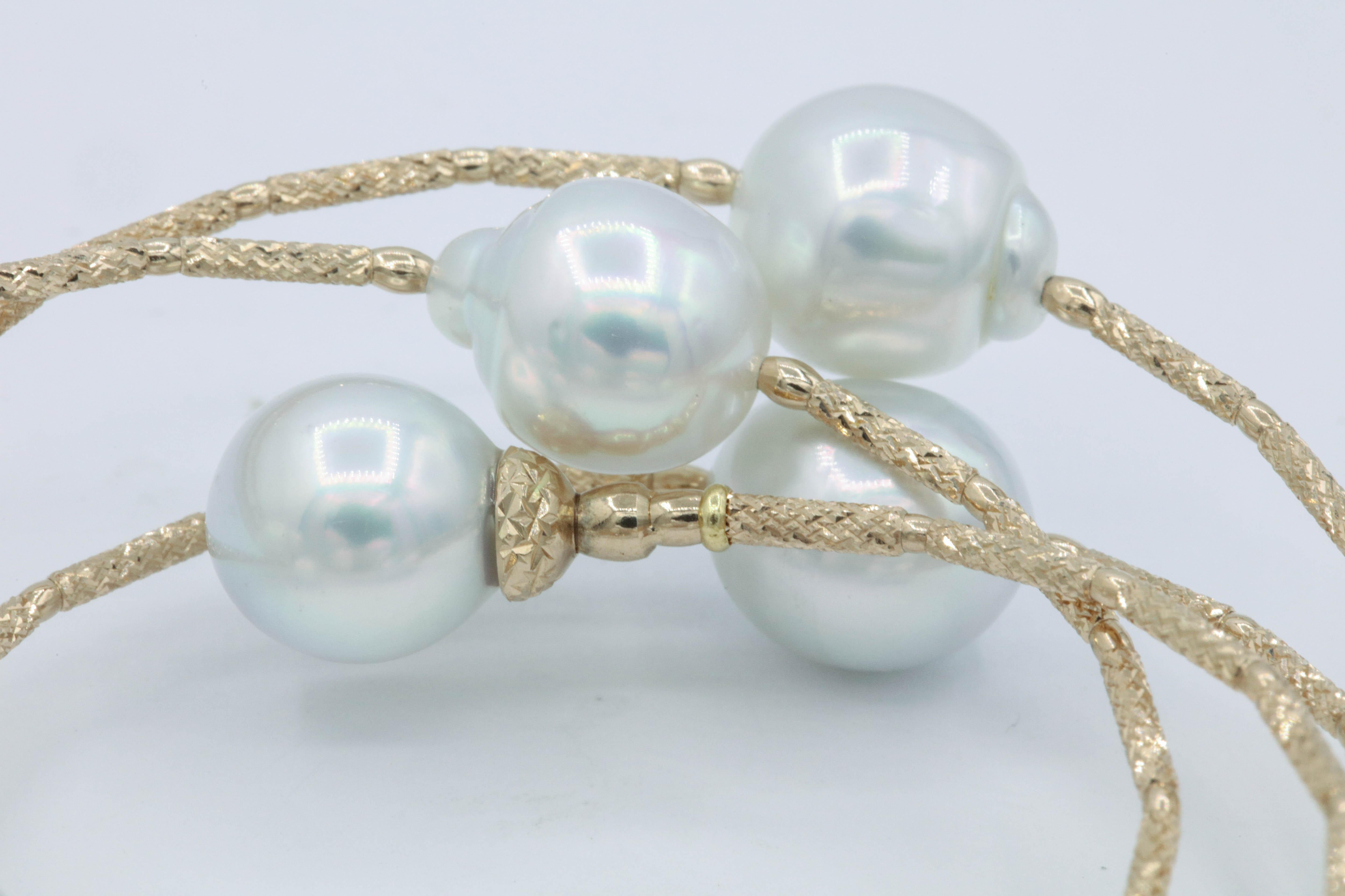 South Sea Pearl Wrap Around Flexible Bracelet 2