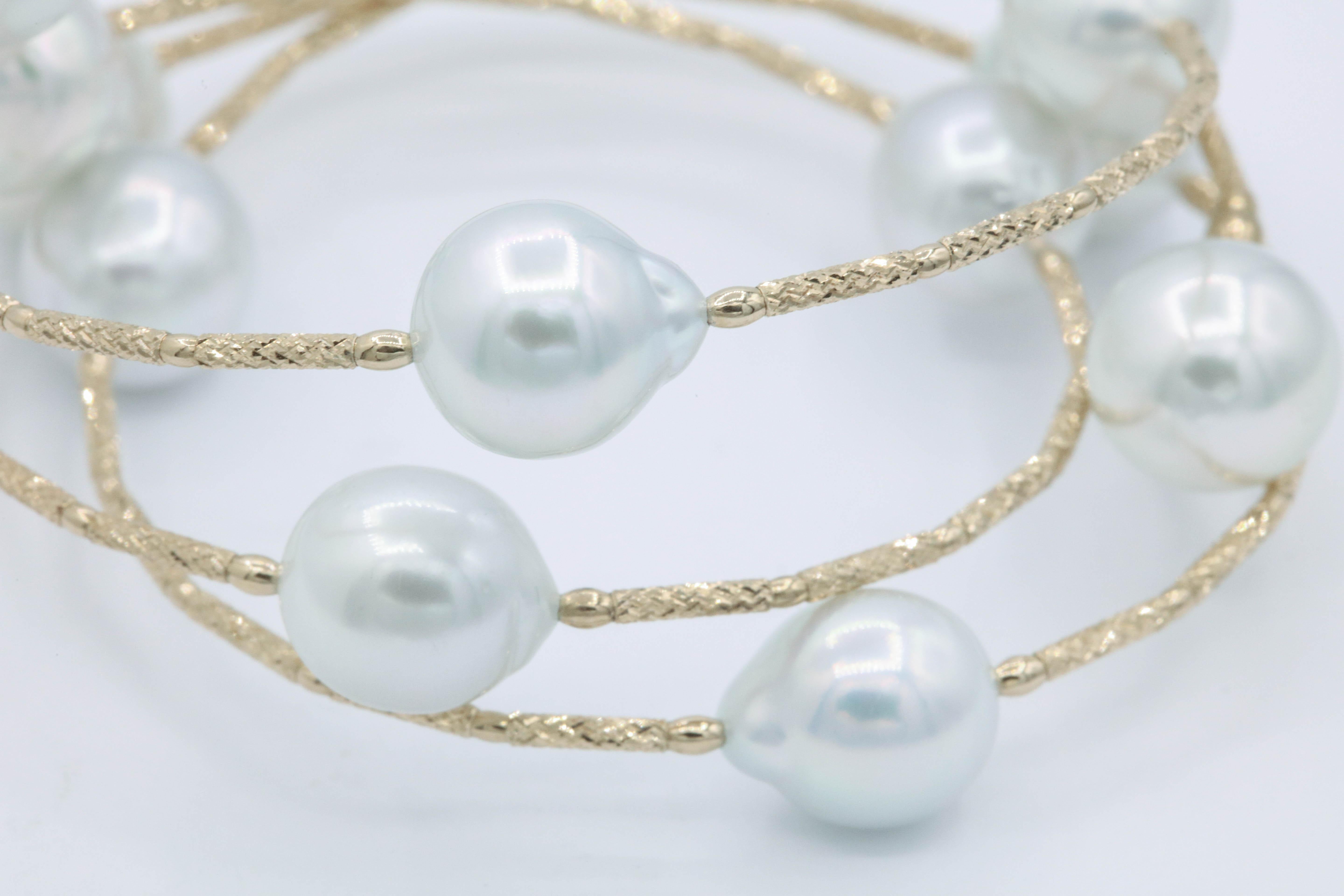 South Sea Pearl Wrap Around Flexible Bracelet 3