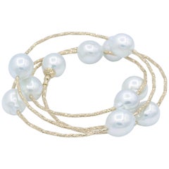 South Sea Pearl Wrap Around Flexible Bracelet