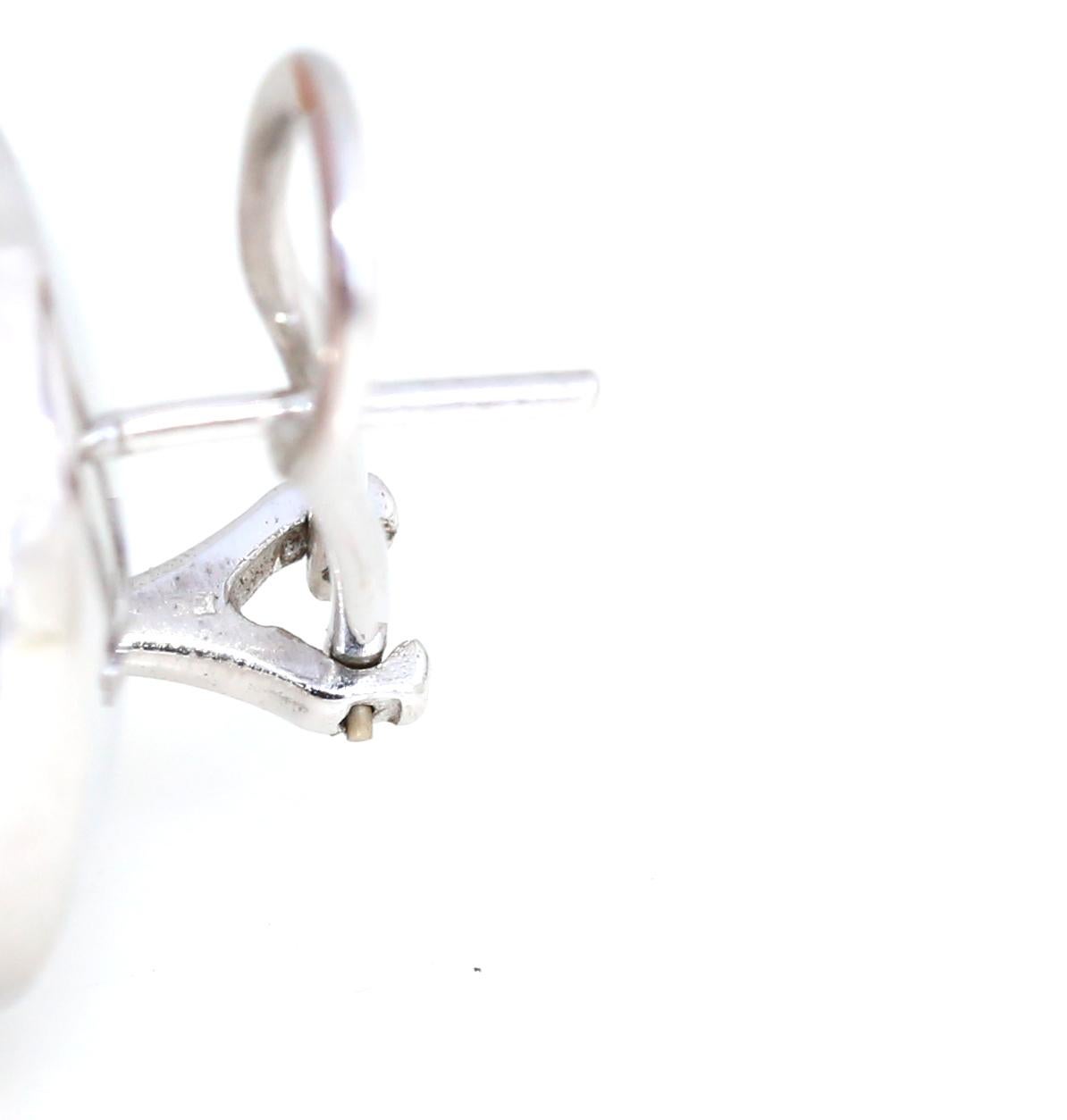 Women's South Sea Pearls Onyx Earrings 14 Karat White Gold