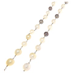 South Sea Pearl Necklace, 14K Yellow Gold Clasp, Italy, 1990, 145g
