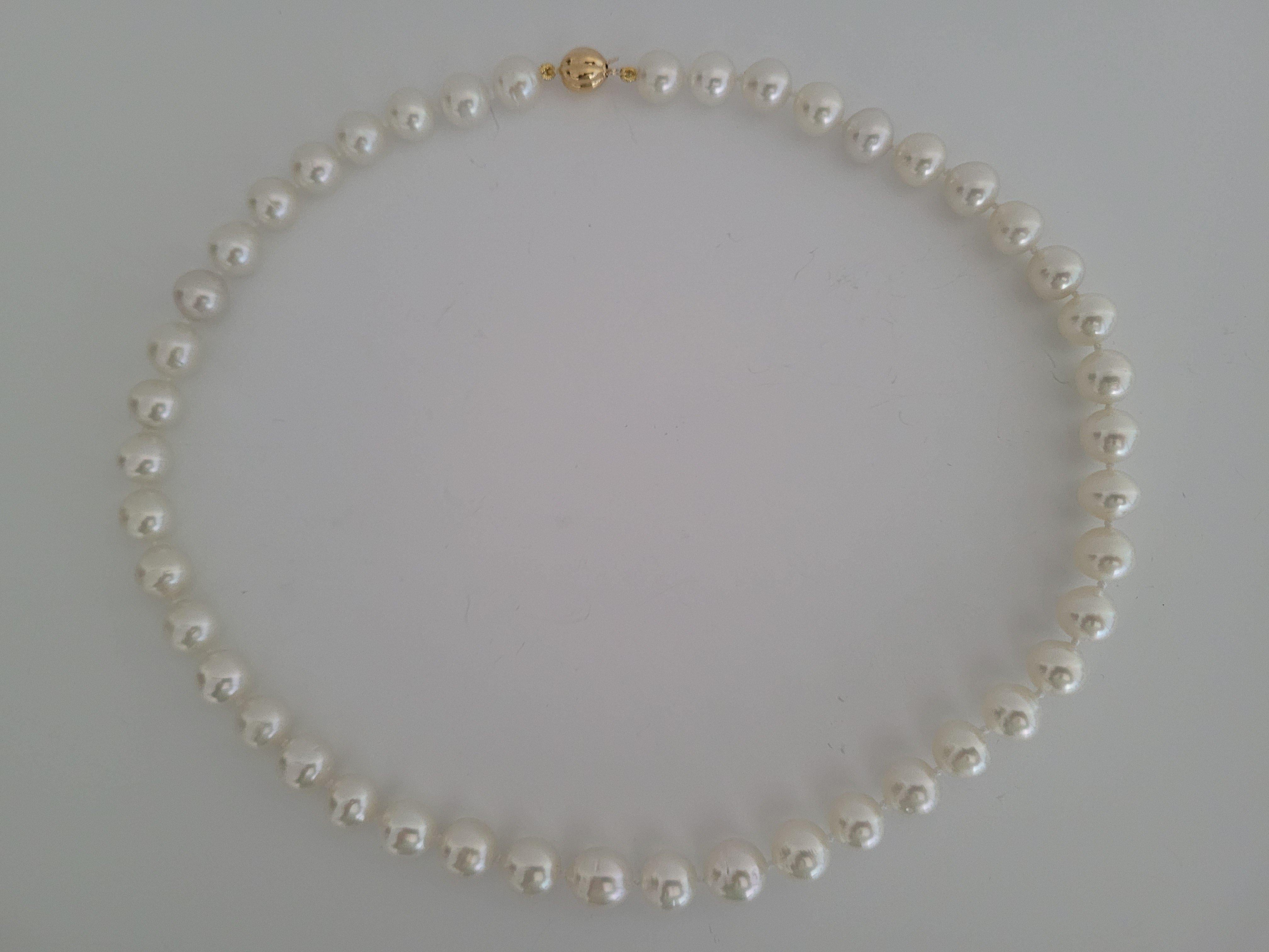 Contemporary South Sea Pearls White Natural Color and Very High Luster For Sale