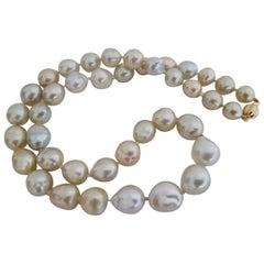 South Sea Pearls Baroque Shape Natural Color and Luster