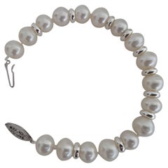 South Sea Pearls Bracelet, White Color, High Luster, AAA