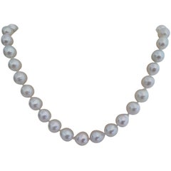 South Sea Pearls Natural Color and High Luster, 18 Karat Gold
