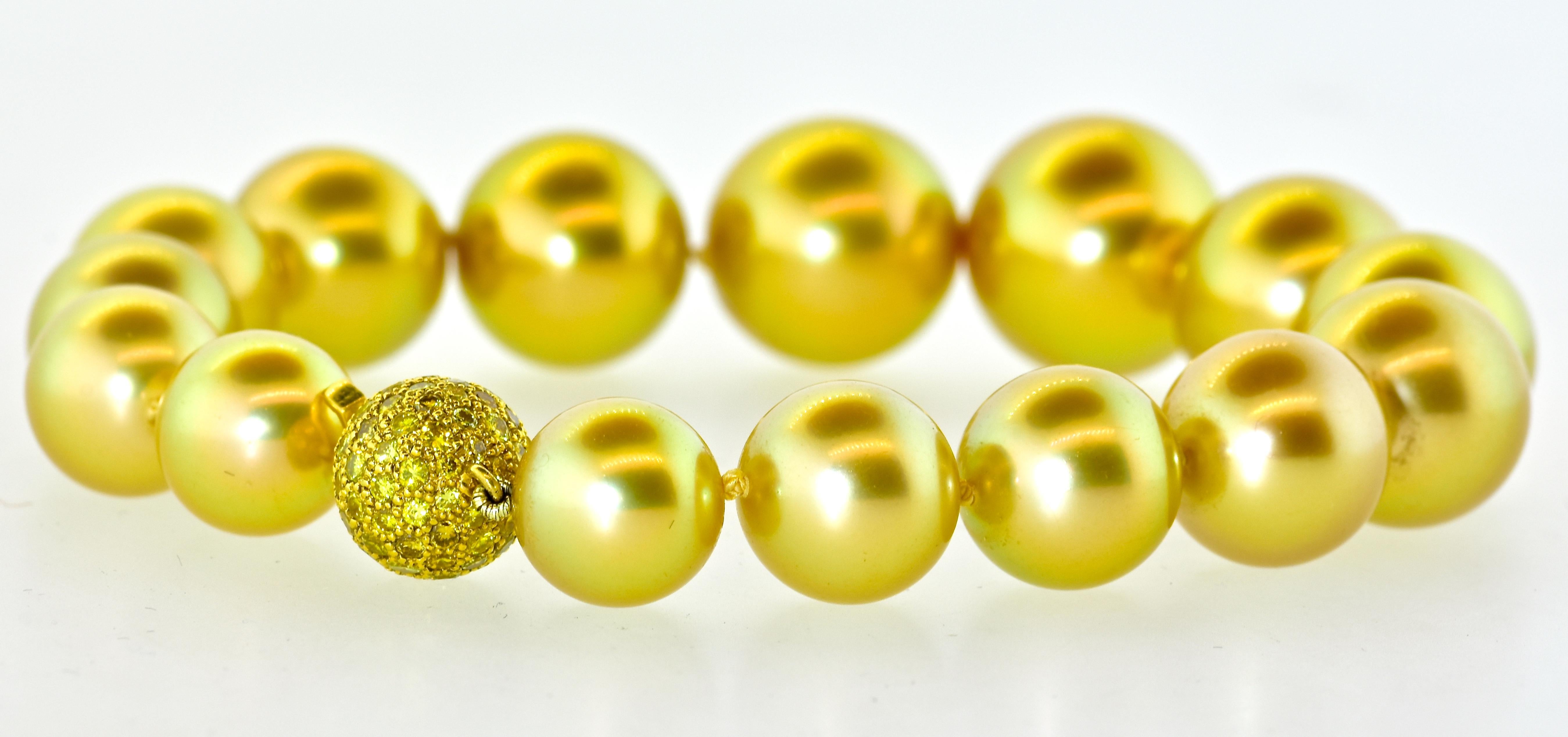 natural yellow pearls