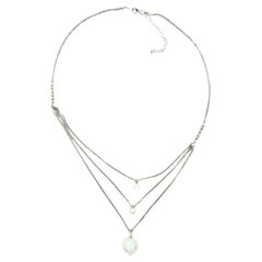 South Sea Pearls Necklace with Diamonds 14 Karat Gold