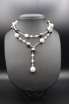 South sea pearls  Tahitian pearls Akoya pearls 18 k white gold beads