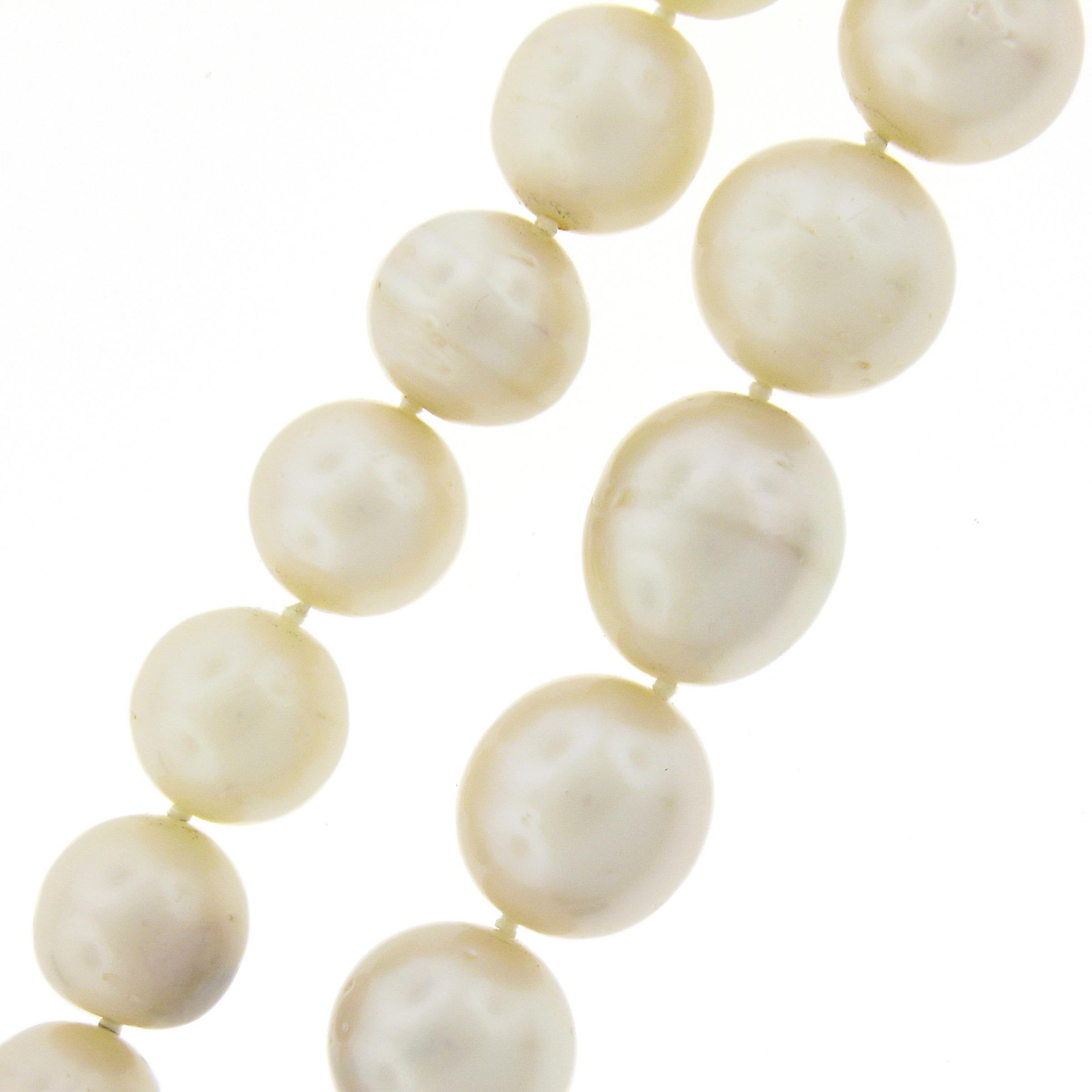 Women's or Men's South Sea Saltwater Pearl Slip On GIA Graded 11.73-14.60mm Strand Necklace For Sale