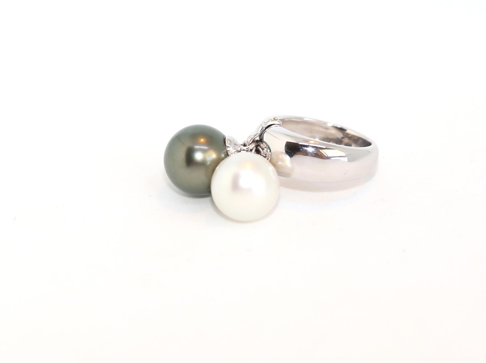 South Sea Tahitian Pearl Ring, 2015 In Excellent Condition For Sale In Herzelia, Tel Aviv