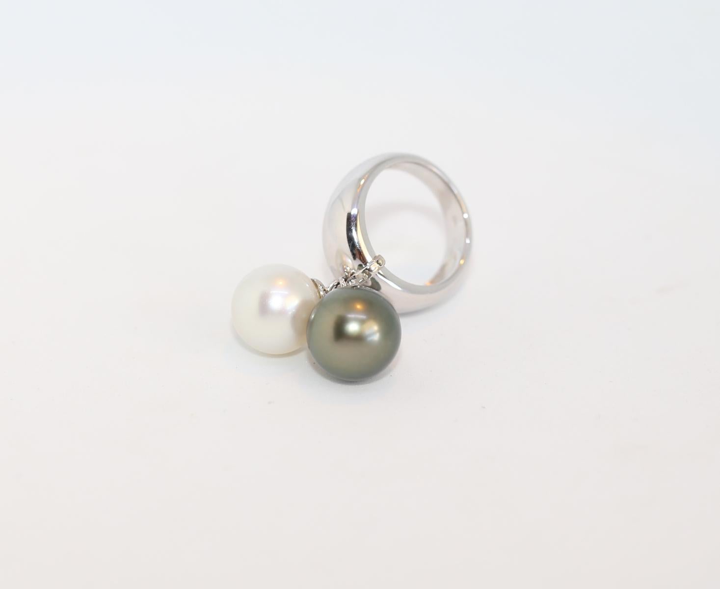 Women's South Sea Tahitian Pearl Ring, 2015 For Sale