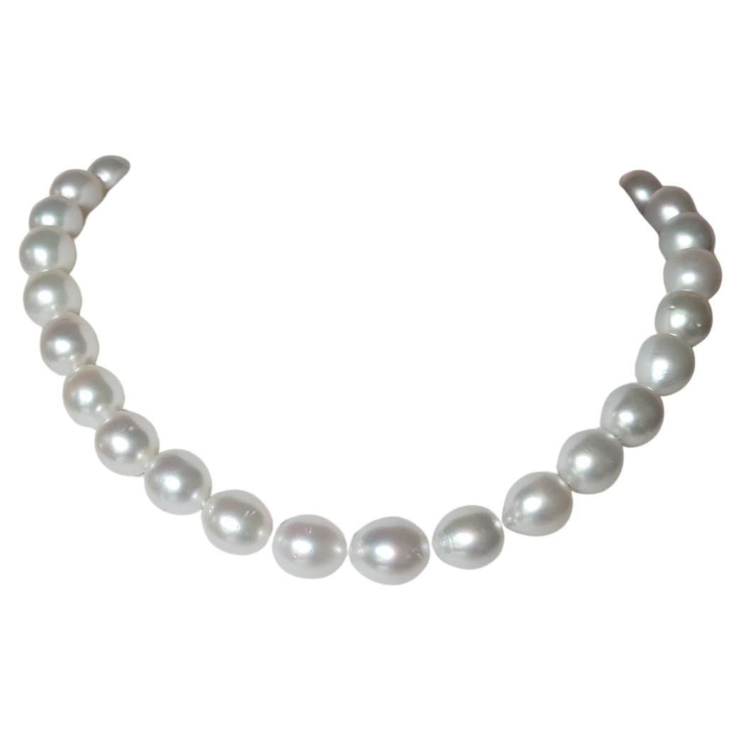 South Sea White Pearl Necklace with 14K Gold Clasp