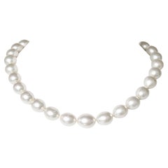 South Sea White Pearl Necklace with 14K Gold Clasp
