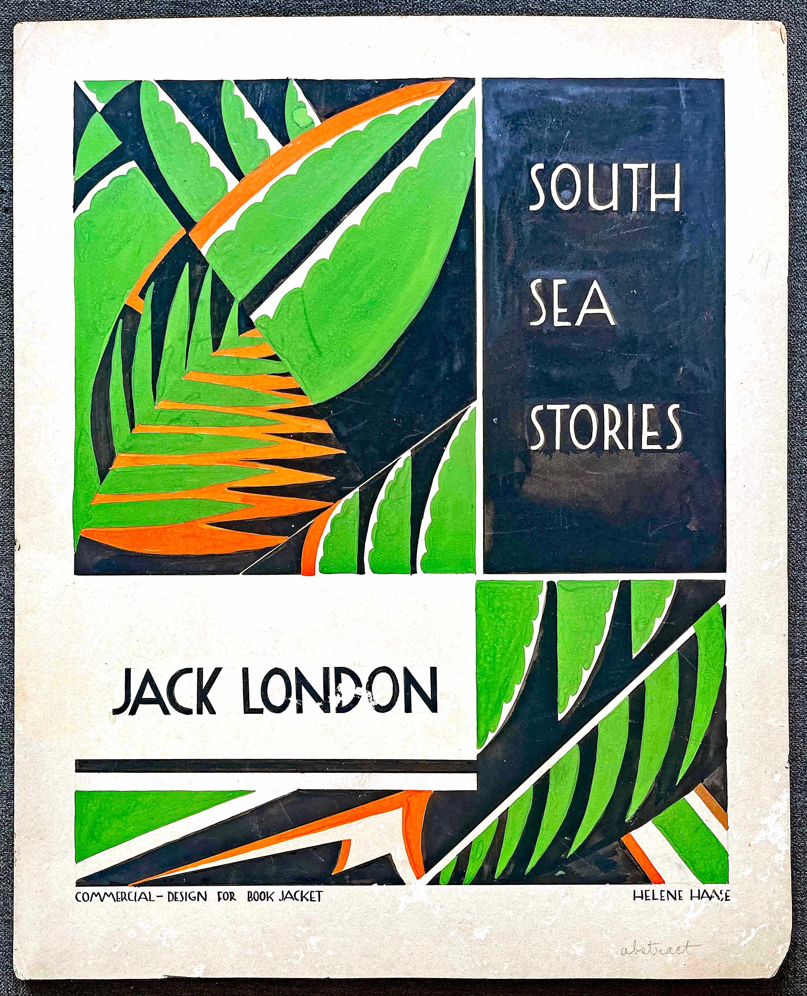 „South Seas Stories“, kühne Art-Déco-Maquette für Jack London-Kollektion, 1920er Jahre (amerikanisch) im Angebot