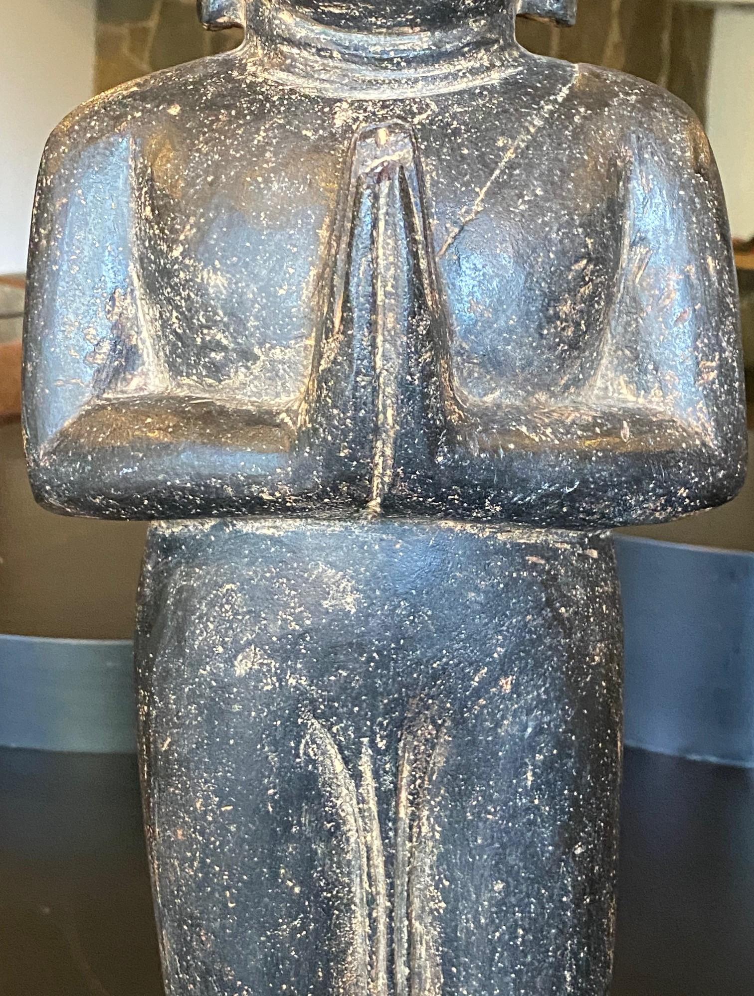 Southeast Asia Asiático Tailandés Piedra Tallada Buda de Pie Artefacto Escultura Estatua siglo XX en venta
