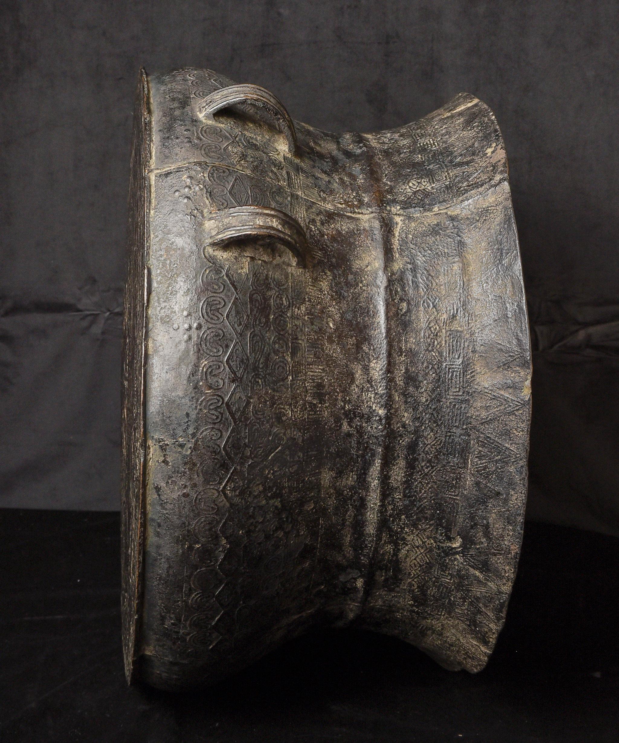 Tambor de bronce del sudeste asiático del siglo XV o anterior. 10208 en venta 5