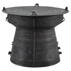 Southeast Asian Bronze Frog Rain Drum or Drinks Table
