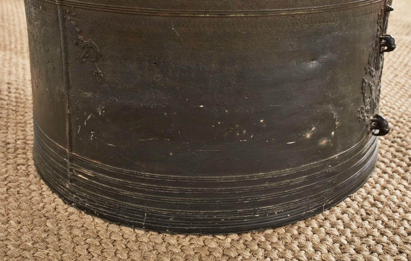 Southeast Asian Bronze Rain Drum or Drink Table 4