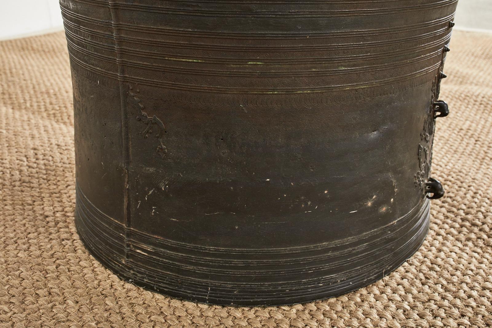 Southeast Asian Bronze Rain Drum or Drink Table 8