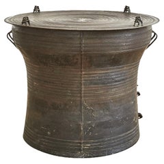 Southeast Asian Bronze Rain Drum or Drink Table