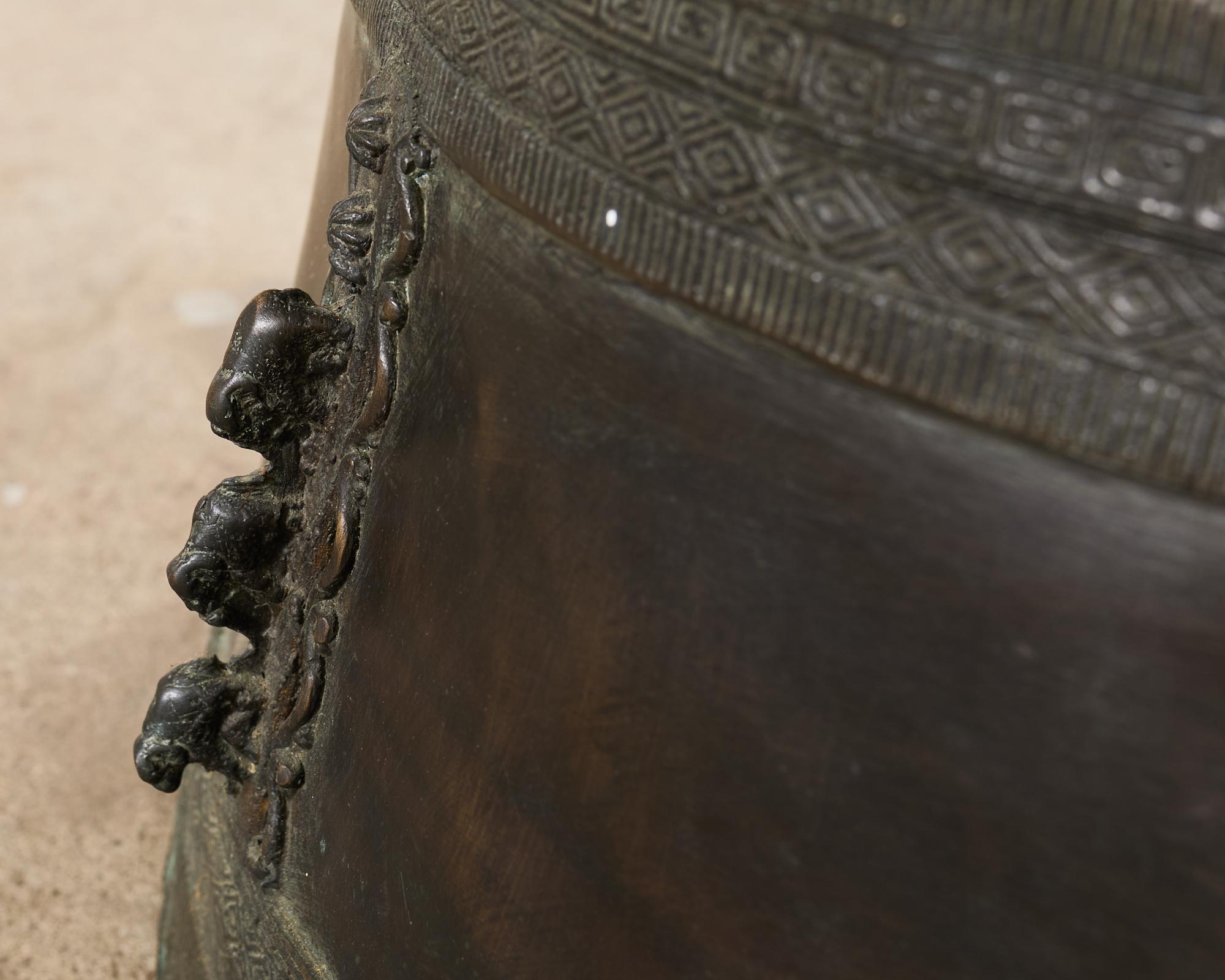Southeast Asian Bronze Rain Drum or Drinks Table For Sale 2
