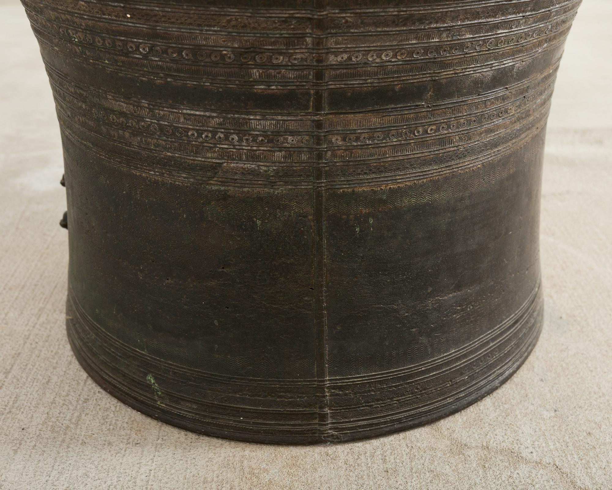 Southeast Asian Bronze Rain Drum or Drinks Table 6