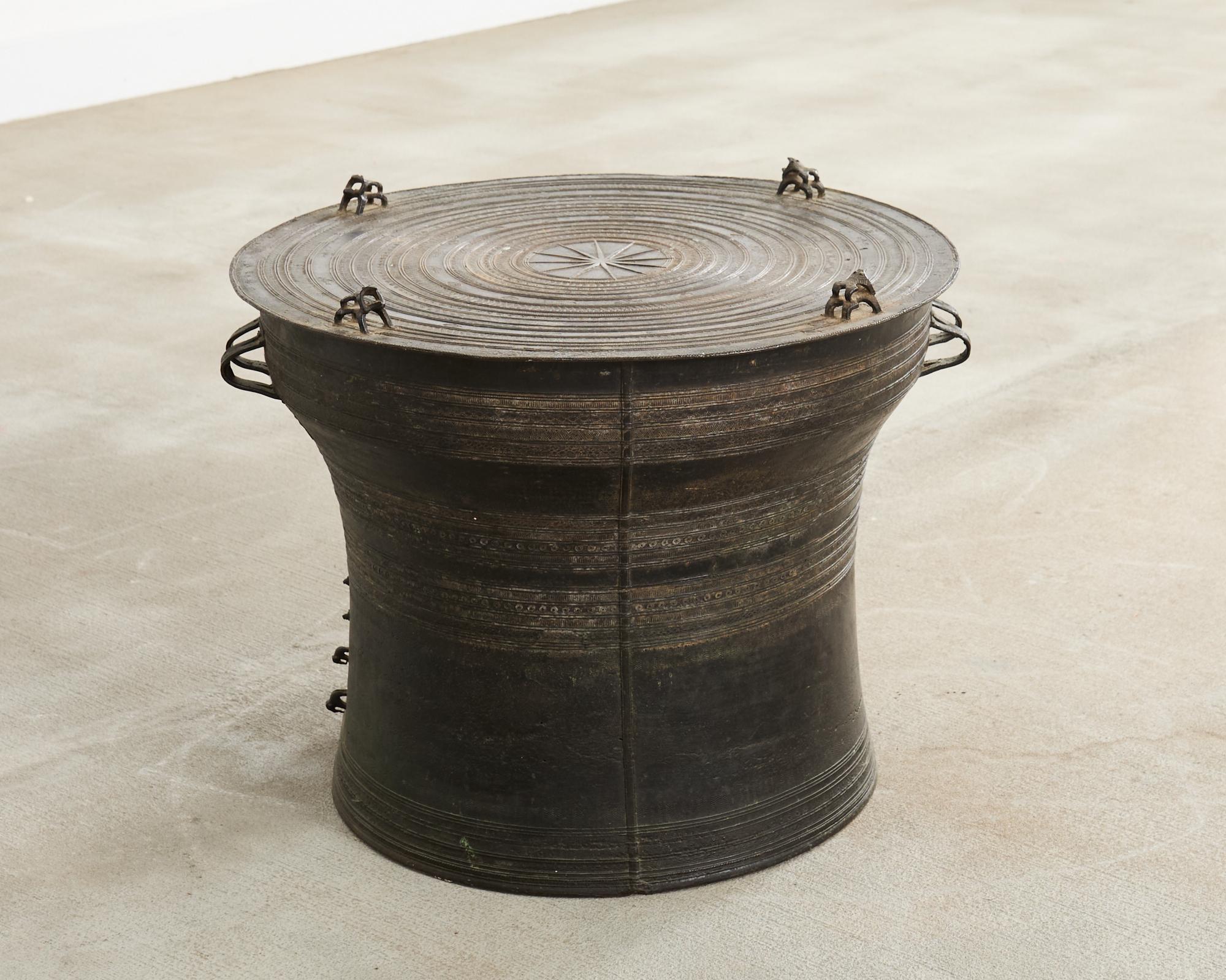 Southeast Asian Bronze Rain Drum or Drinks Table 7