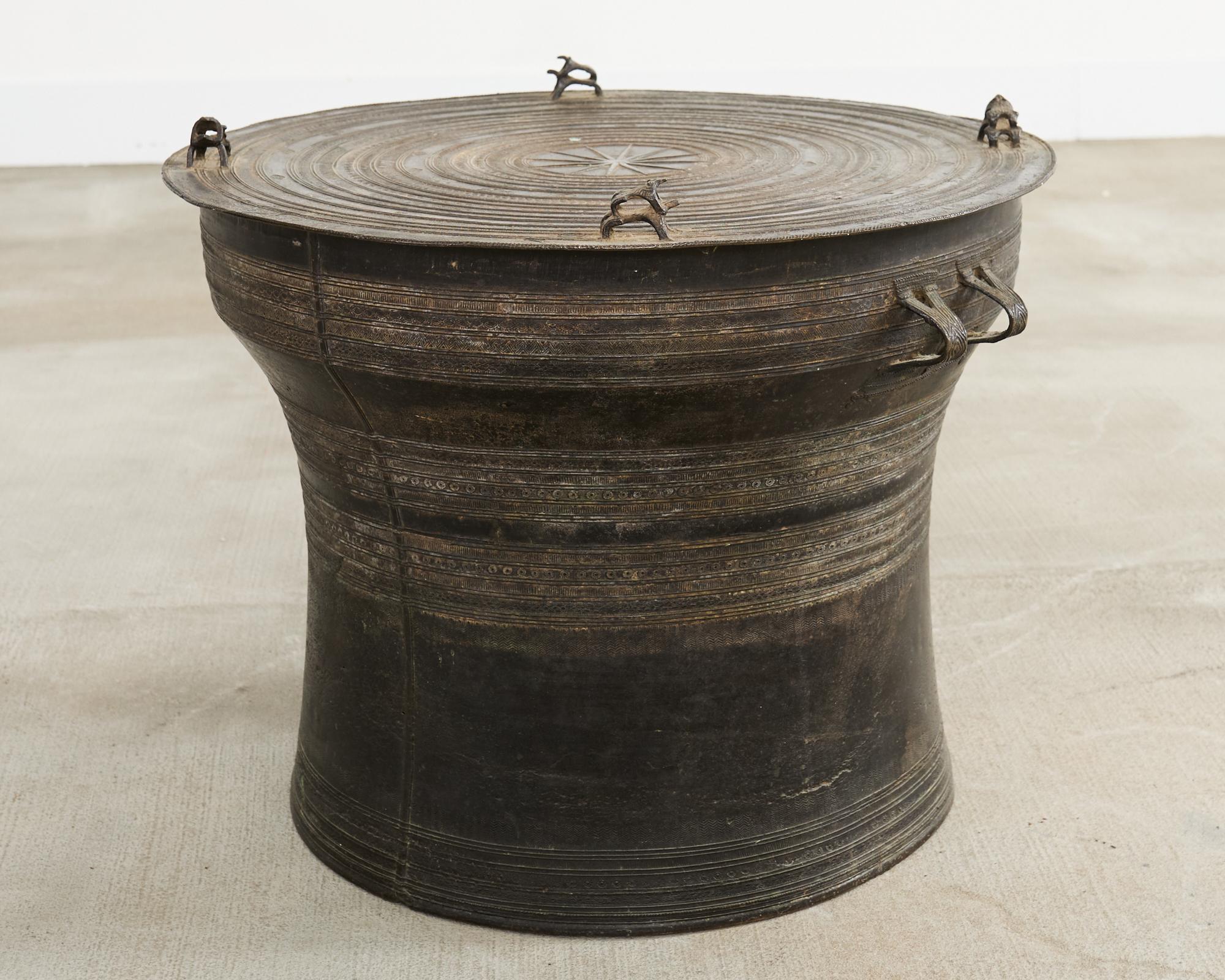 Southeast Asian Bronze Rain Drum or Drinks Table 2