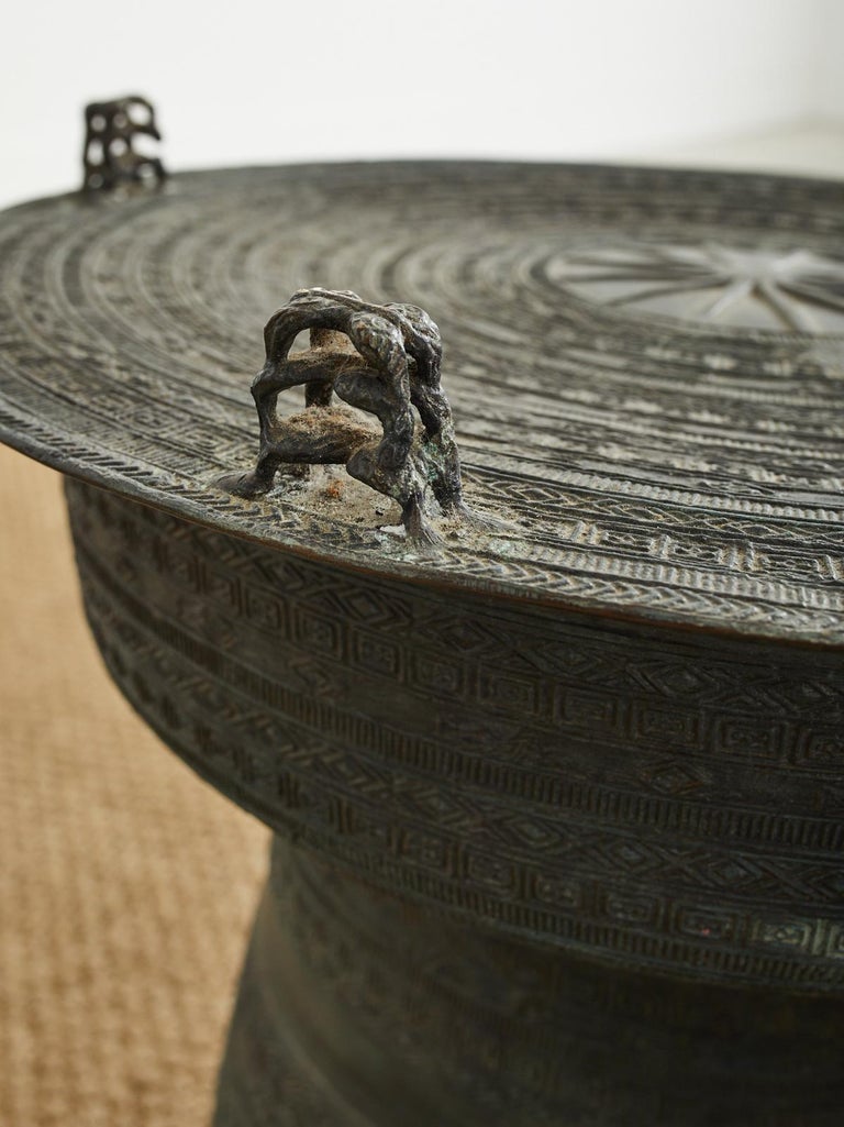 Southeast Asian Bronze Rain Drum or Drinks Table at 1stDibs