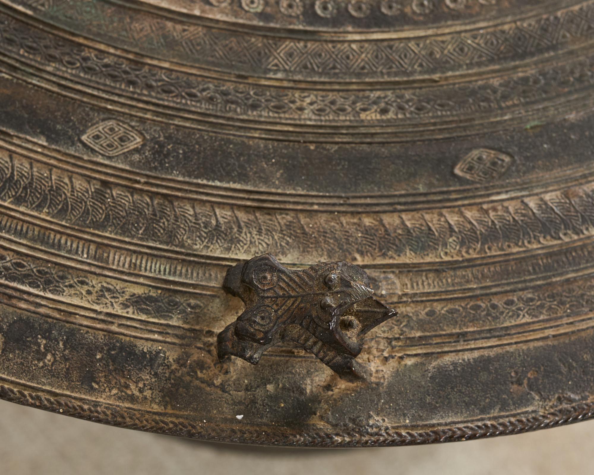 Southeast Asian Bronze Rain Drum or Drinks Table 3