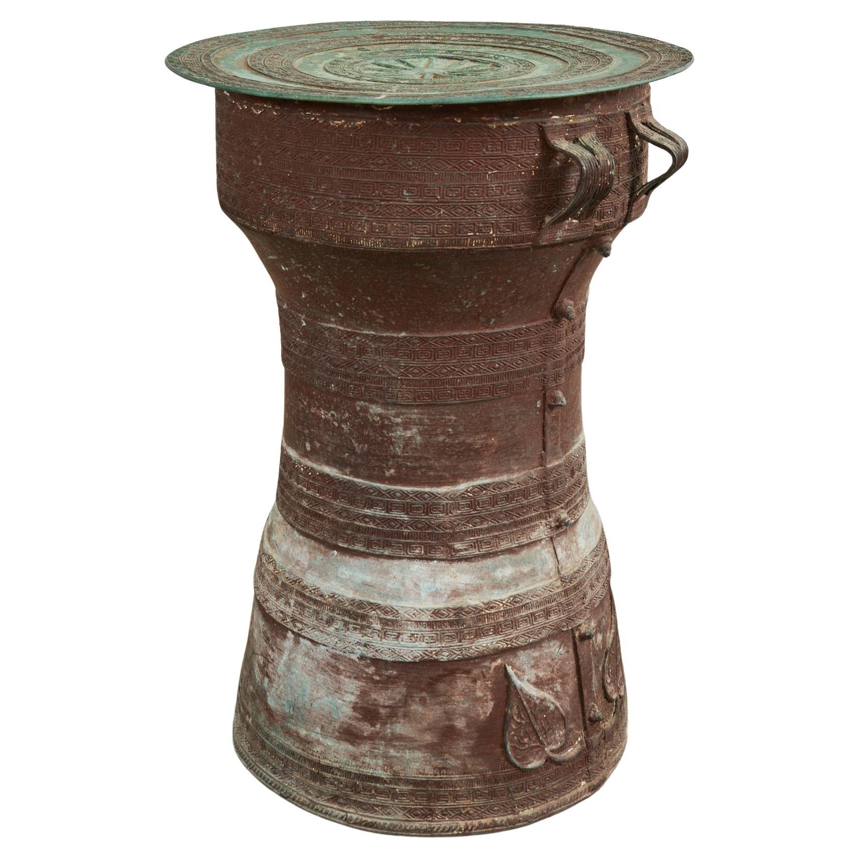 Southeast Asian Bronze Rain Drum or Drinks Table