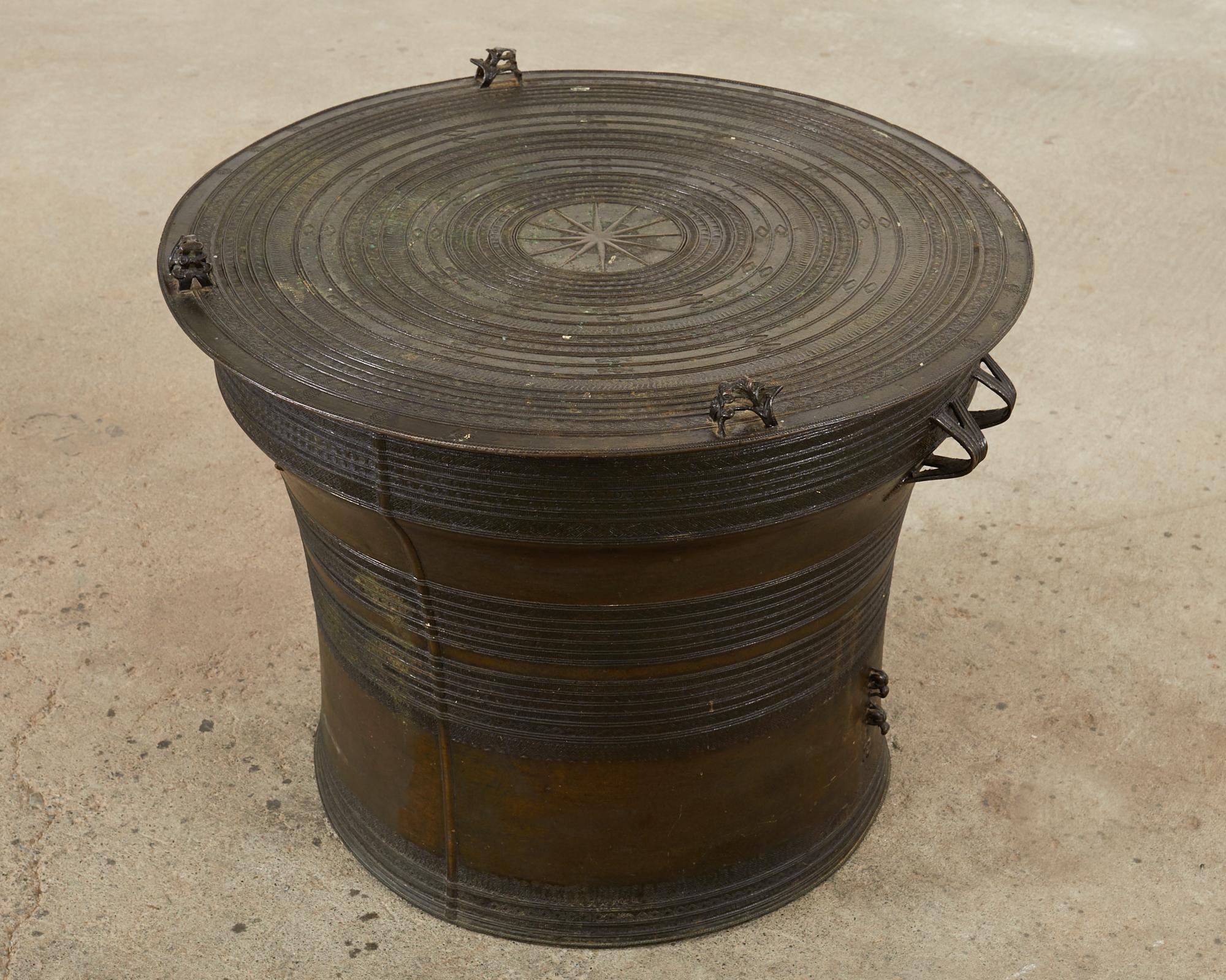 20th Century Southeast Asian Bronze Rain Drum or Drinks Tables For Sale
