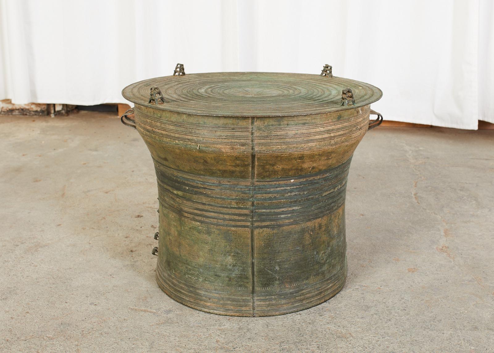 frog drum indoor/outdoor metal side table