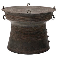 Southeast Asian Bronze Rain Drum Table, c. 1900