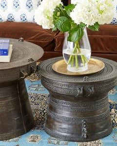 Southeast Asian Bronze Rain Drum Table or Frog Drum