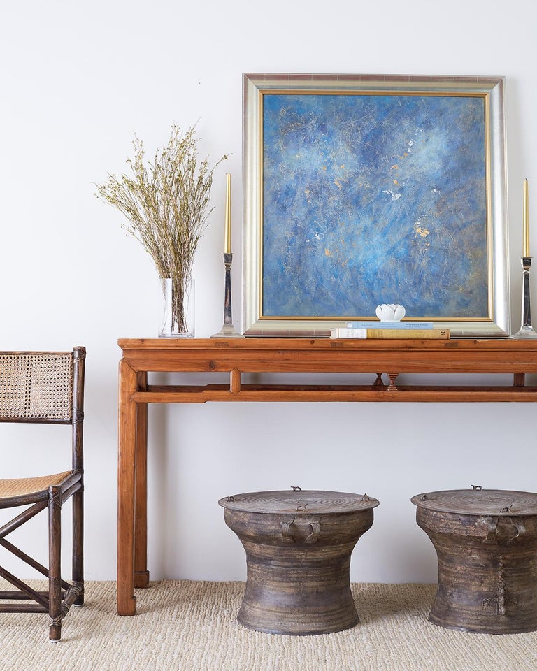 Southeast Asian Bronze Rain Drum Tables Or Frog Drums