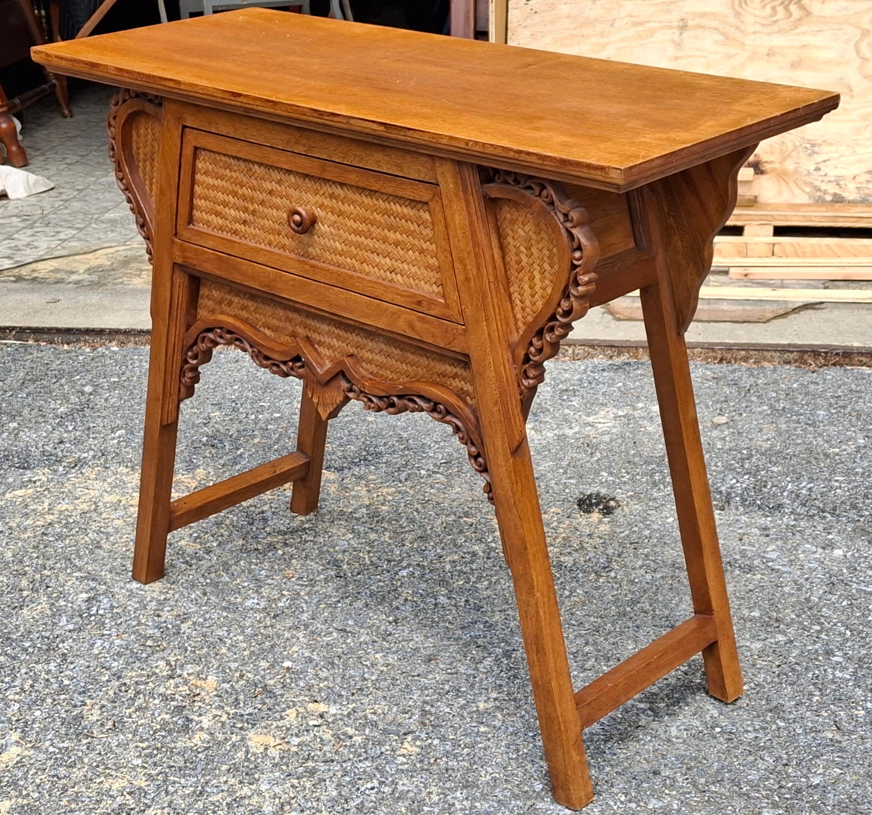 Southeast Asian Carved Fruitwood Console/ Altar Table In Good Condition For Sale In Germantown, MD