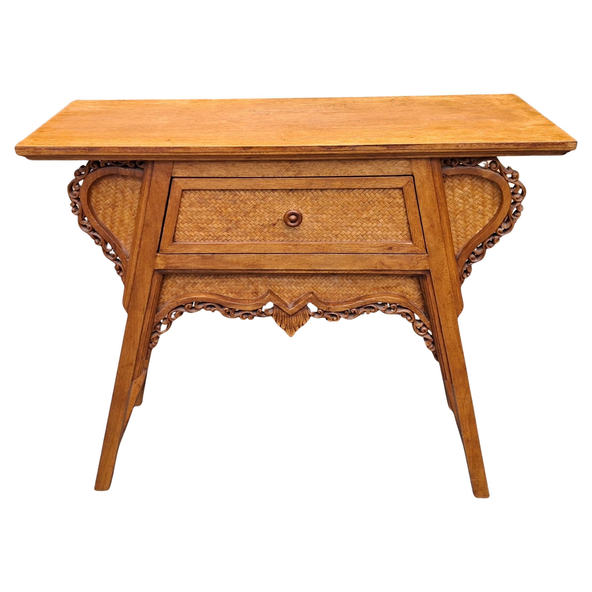 Southeast Asian Carved Fruitwood Console/ Altar Table
